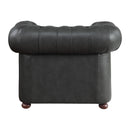 Homelegance Tiverton Stationary Leather Look Chair 9335GRY-1 IMAGE 4