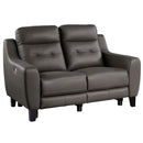 Homelegance Conrad Power Reclining Leather Match Loveseat 9337GB-2PW IMAGE 2