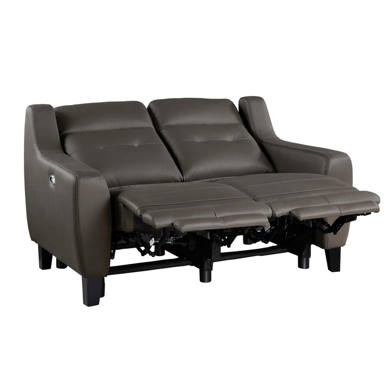 Homelegance Conrad Power Reclining Leather Match Loveseat 9337GB-2PW IMAGE 4
