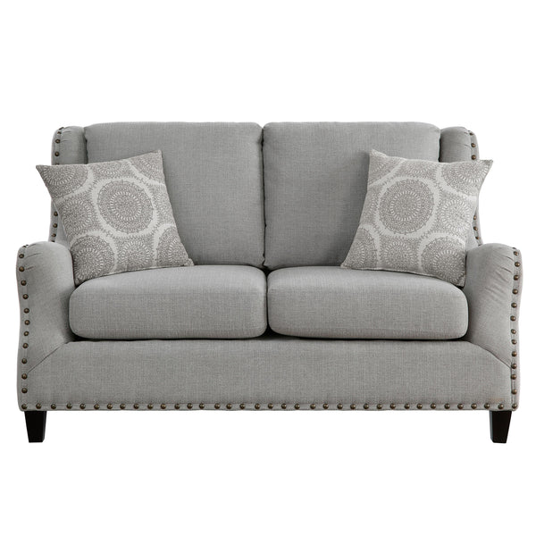 Homelegance Halton Stationary Fabric Loveseat 9339GY-2 IMAGE 1