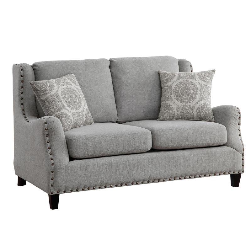 Homelegance Halton Stationary Fabric Loveseat 9339GY-2 IMAGE 2