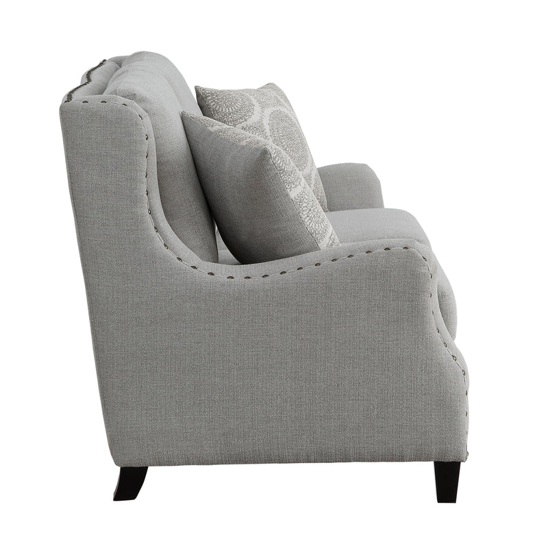 Homelegance Halton Stationary Fabric Loveseat 9339GY-2 IMAGE 3