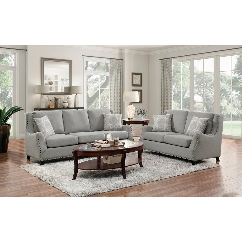 Homelegance Halton Stationary Fabric Loveseat 9339GY-2 IMAGE 5