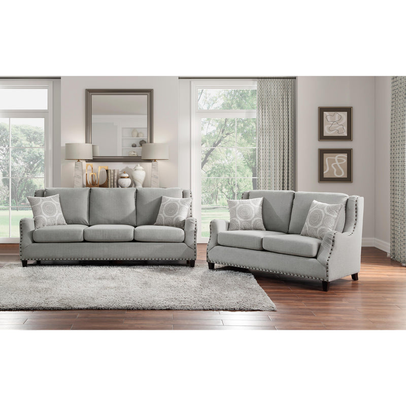 Homelegance Halton Stationary Fabric Loveseat 9339GY-2 IMAGE 6