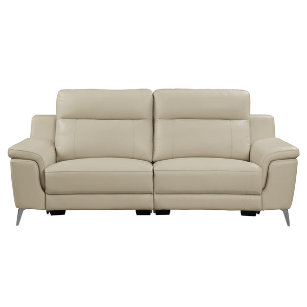 Homelegance Antonio Reclining Leather Match Sofa 9360BEG-3PW* IMAGE 1