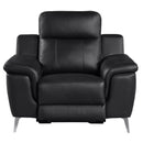 Homelegance Antonio Power Leather Match Recliner 9360BLK-1PW IMAGE 1