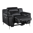 Homelegance Antonio Power Leather Match Recliner 9360BLK-1PW IMAGE 5