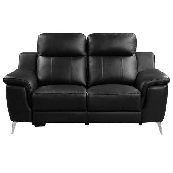 Homelegance Antonio Stationary Leather Match Loveseat 9360BLK-2PW* IMAGE 1
