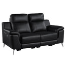 Homelegance Antonio Stationary Leather Match Loveseat 9360BLK-2PW* IMAGE 2