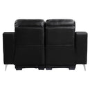 Homelegance Antonio Stationary Leather Match Loveseat 9360BLK-2PW* IMAGE 3