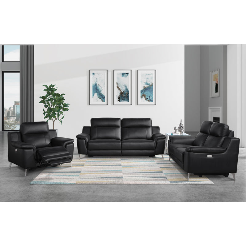 Homelegance Antonio Power Reclining Leather Match Sofa 9360BLK-3PW* IMAGE 6