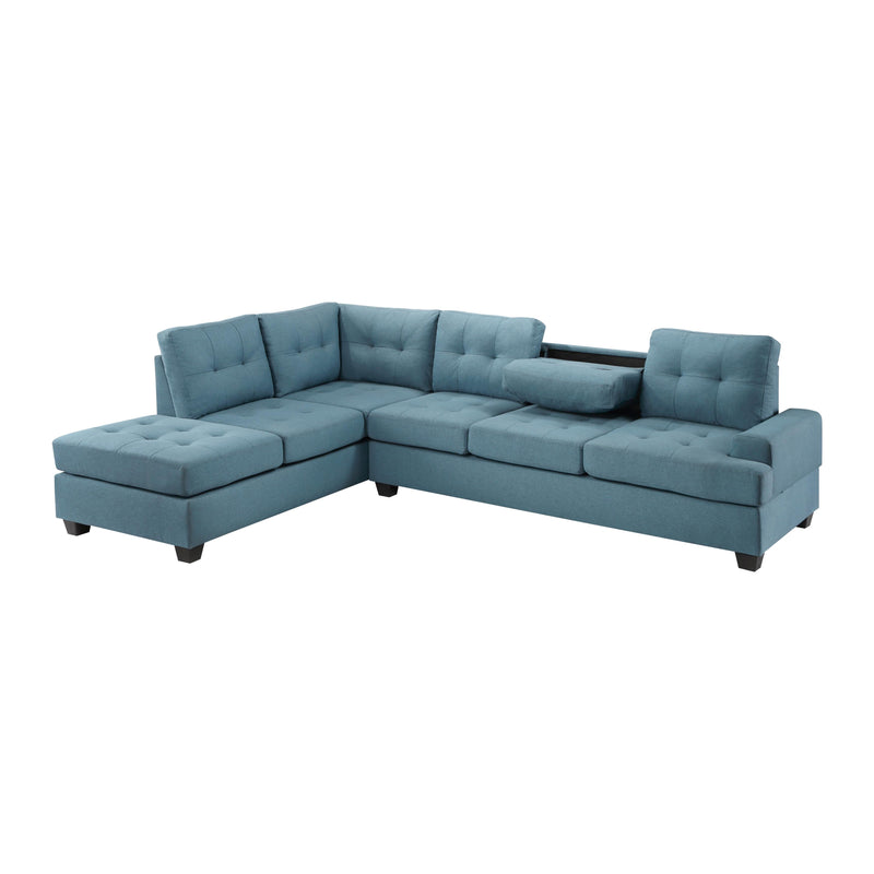 Homelegance Dunstan Fabric 2 pc Sectional 9367BU*SC IMAGE 10