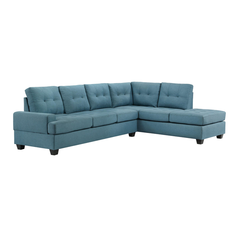 Homelegance Dunstan Fabric 2 pc Sectional 9367BU*SC IMAGE 1