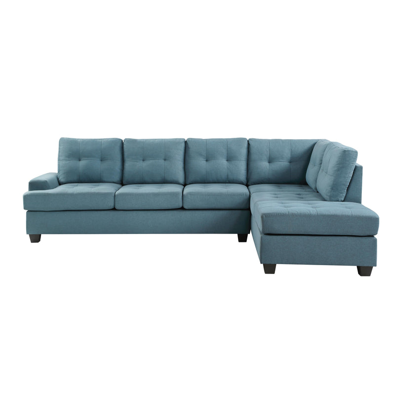 Homelegance Dunstan Fabric 2 pc Sectional 9367BU*SC IMAGE 2