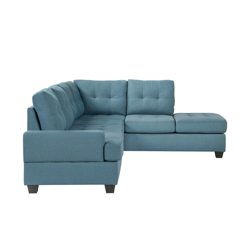 Homelegance Dunstan Fabric 2 pc Sectional 9367BU*SC IMAGE 3