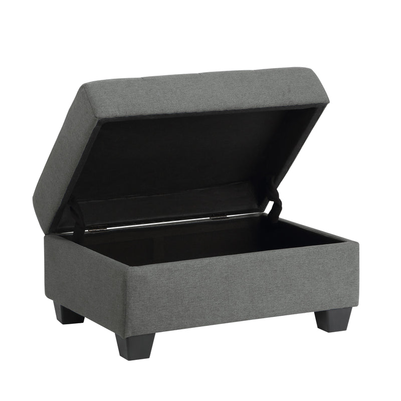 Homelegance Dunstan Fabric Storage Ottoman 9367DG-4 IMAGE 3