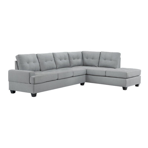 Homelegance Dunstan Fabric 2 pc Sectional 9367GY*SC IMAGE 1