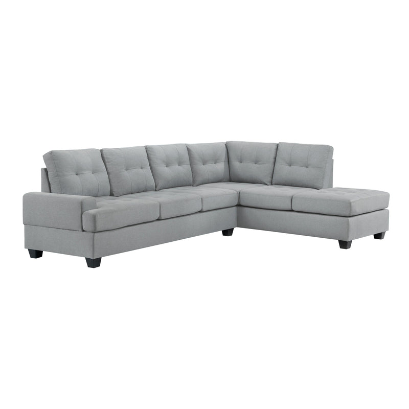 Homelegance Dunstan Fabric 2 pc Sectional 9367GY*SC IMAGE 1
