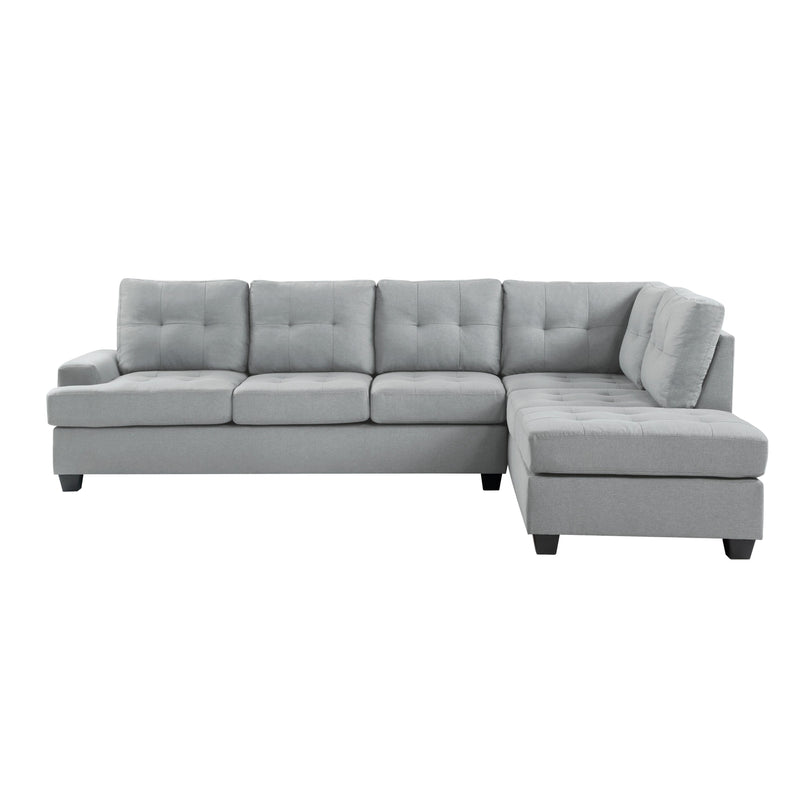 Homelegance Dunstan Fabric 2 pc Sectional 9367GY*SC IMAGE 2