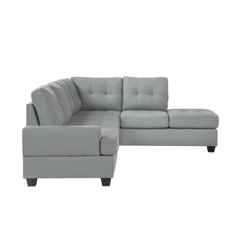 Homelegance Dunstan Fabric 2 pc Sectional 9367GY*SC IMAGE 3
