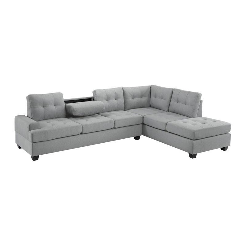 Homelegance Dunstan Fabric 2 pc Sectional 9367GY*SC IMAGE 5