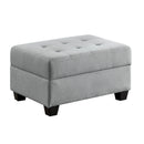Homelegance Dunstan Fabric Storage Ottoman 9367GY-4 IMAGE 2