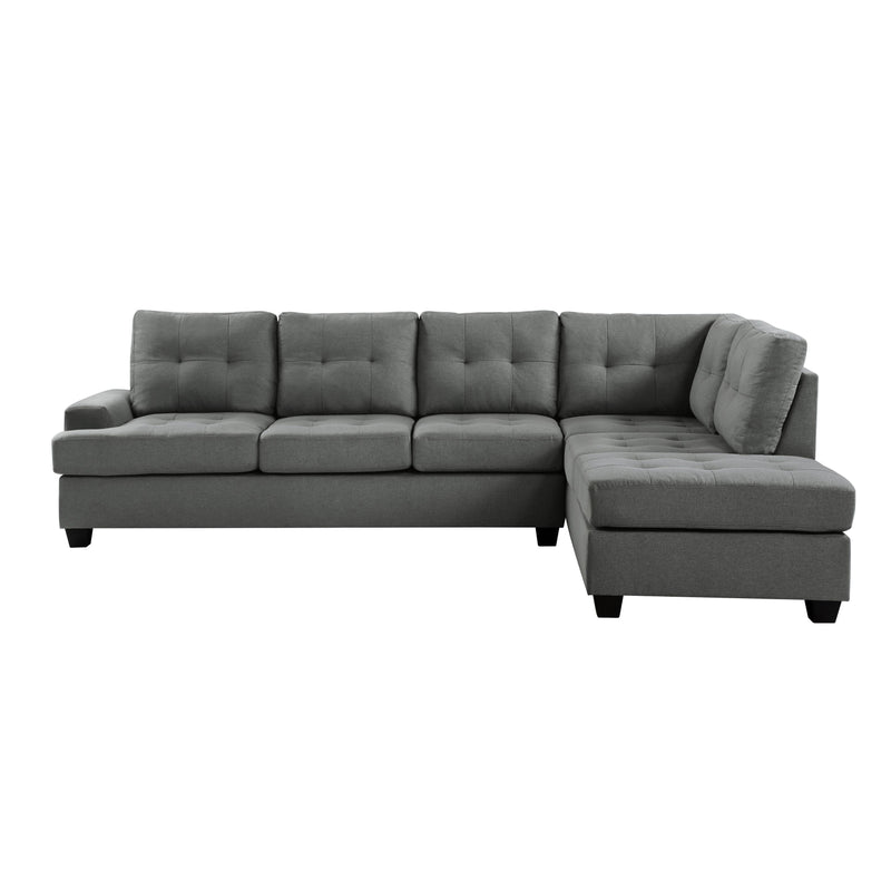 Homelegance Dunstan Fabric 2 pc Sectional 9367DG*SC IMAGE 2