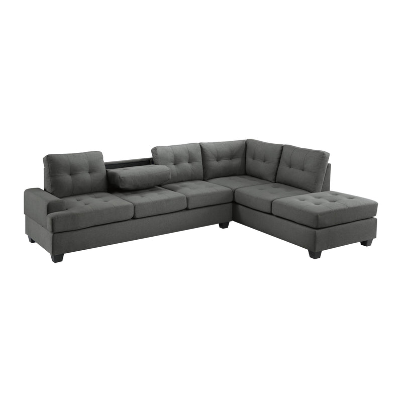 Homelegance Dunstan Fabric 2 pc Sectional 9367DG*SC IMAGE 5
