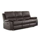 Homelegance Dawson Reclining Fabric Sofa 9368BRW-3 IMAGE 2