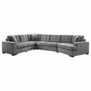 Homelegance Logansport Fabric 4 pc Sectional 9401GRY*42LRU IMAGE 1