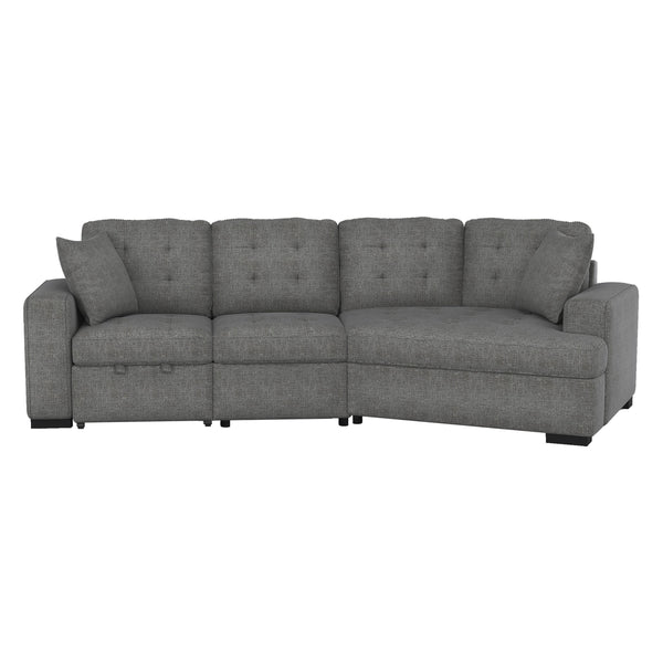 Homelegance Logansport Fabric 2 pc Sectional 9401GRY*22LRU IMAGE 1