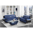 Homelegance Matteo Stationary Leather Look Sofa 9419BU-3 IMAGE 3