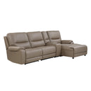 Homelegance LeGrande Power Reclining Fabric 4 pc Sectional 9429TP*4RCLRPWH IMAGE 2