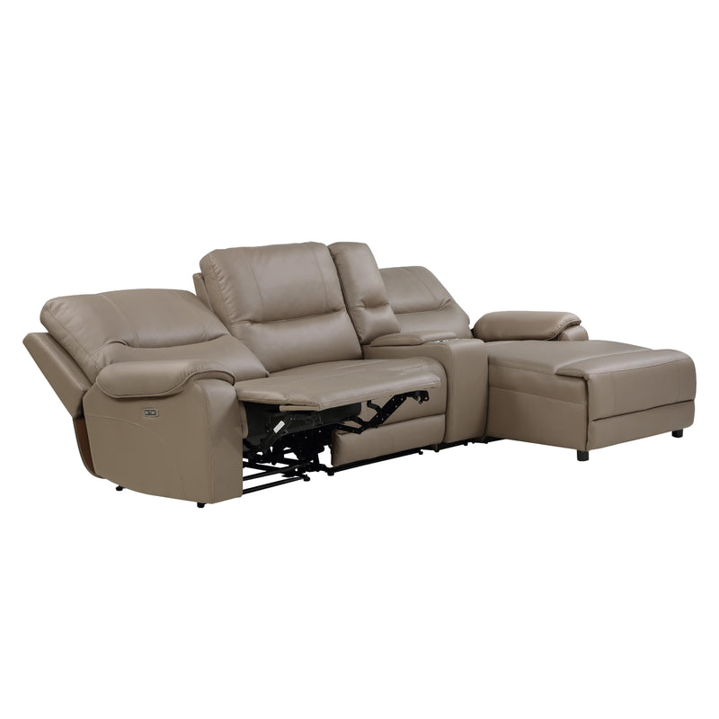 Homelegance LeGrande Power Reclining Fabric 4 pc Sectional 9429TP*4RCLRPWH IMAGE 3