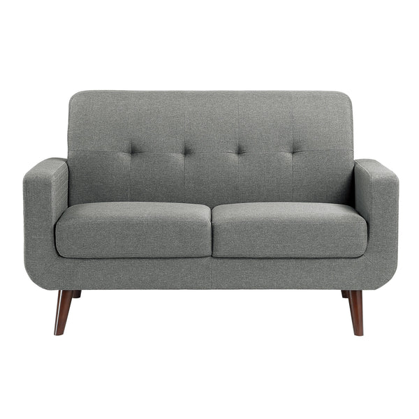 Homelegance Fitch Stationary Fabric Loveseat 9433GY-2 IMAGE 1