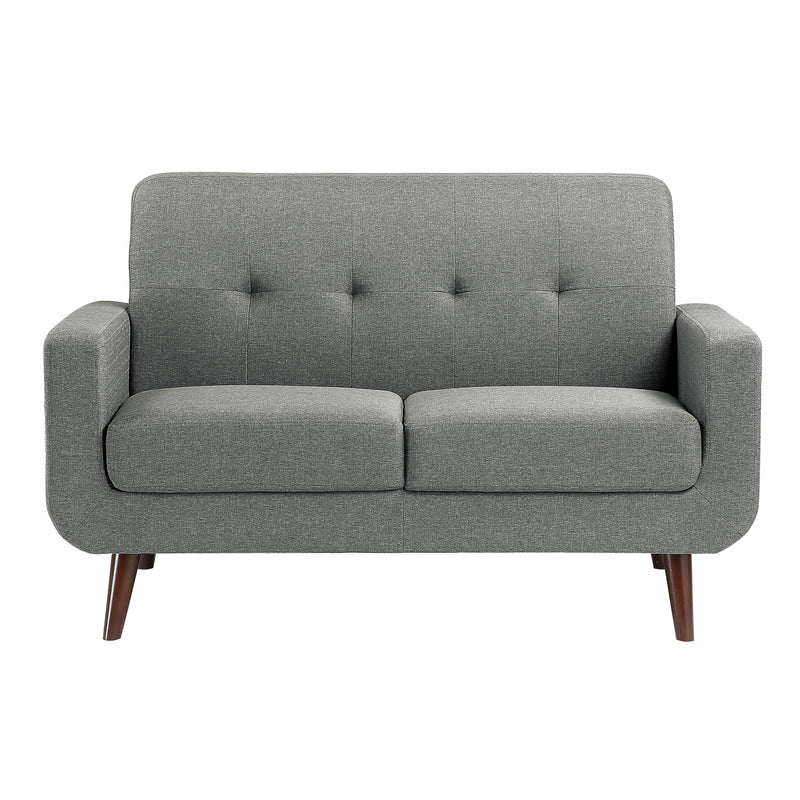 Homelegance Fitch Stationary Fabric Loveseat 9433GY-2 IMAGE 1