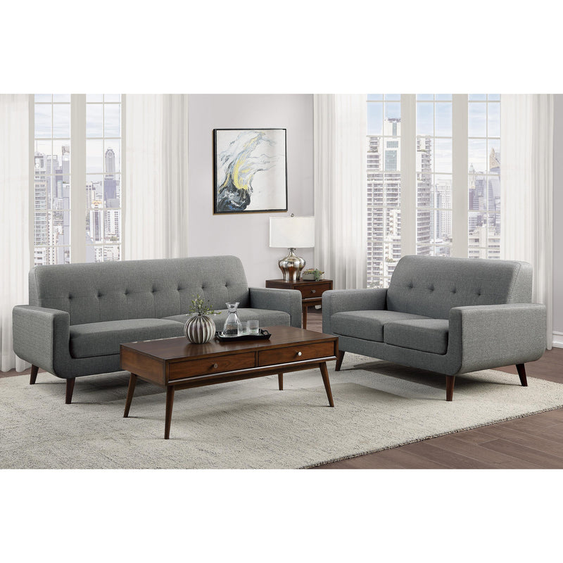 Homelegance Fitch Stationary Fabric Loveseat 9433GY-2 IMAGE 3