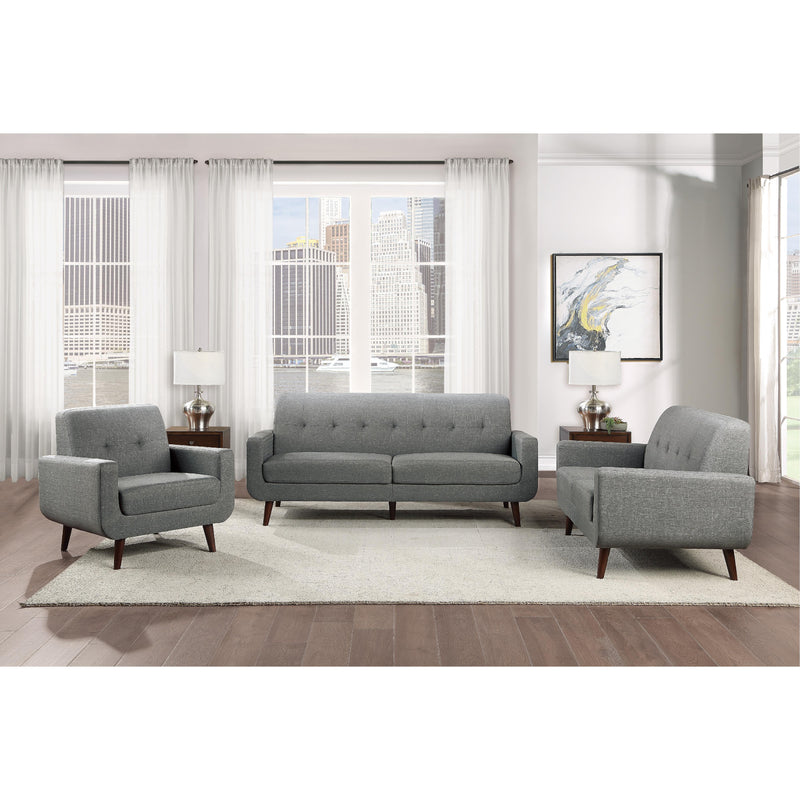Homelegance Fitch Stationary Fabric Loveseat 9433GY-2 IMAGE 4