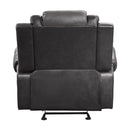 Homelegance Briscoe Glider Leather Look Recliner 9470GY-1 IMAGE 4