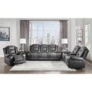 Homelegance Briscoe Reclining Leather Look Loveseat 9470GY-2 IMAGE 7