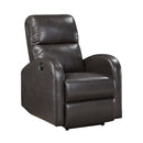 Homelegance Wiley Power Leather Look Recliner 9478BRW-1PW IMAGE 2
