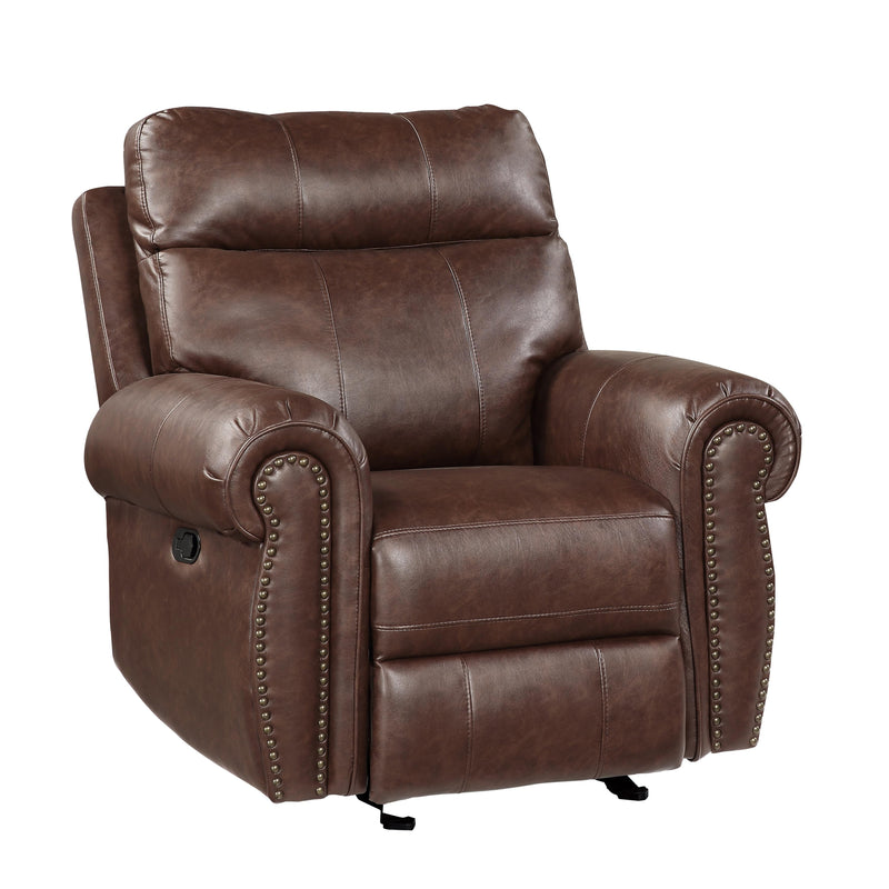 Homelegance Granville Glider Fabric Recliner 9488BR-1 IMAGE 2