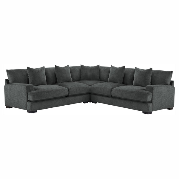 Homelegance Worchester Fabric 3 pc Sectional 9857DG*32L2R IMAGE 1