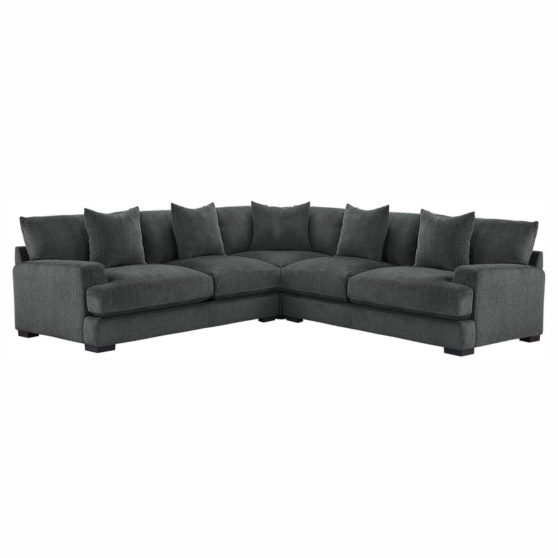 Homelegance Worchester Fabric 3 pc Sectional 9857DG*32L2R IMAGE 1
