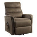 Homelegance Miralina Fabric Lift Chair with Heat and Massage 9868BRW-1LT IMAGE 2