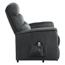 Homelegance Miralina Fabric Lift Chair with Heat and Massage 9868GRY-1LT IMAGE 3