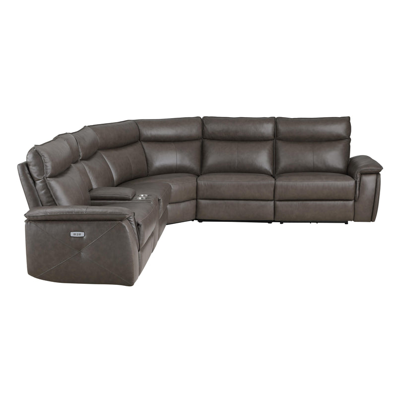 Homelegance Maroni Power Reclining Leather Match 6 pc Sectional 8259RFDB*6SCPWH IMAGE 2
