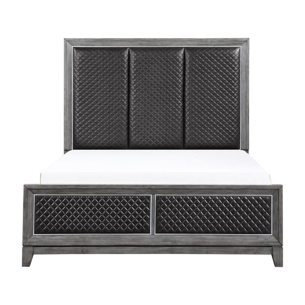 Homelegance West End King Upholstered Panel Bed 1566GYK-1EK* IMAGE 1