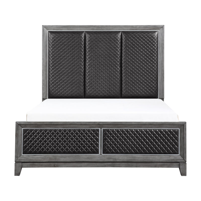Homelegance West End King Upholstered Panel Bed 1566GYK-1EK* IMAGE 1