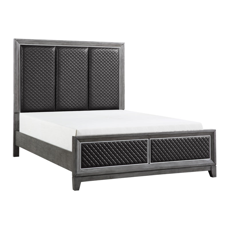 Homelegance West End King Upholstered Panel Bed 1566GYK-1EK* IMAGE 2